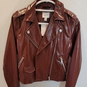 Nine West Jacket Biker Vegan Leather